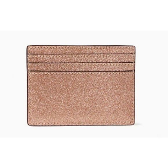 Kate Spade Rose Gold Shimmy Boxed Small Cardholder NWT - Picture 4 of 4